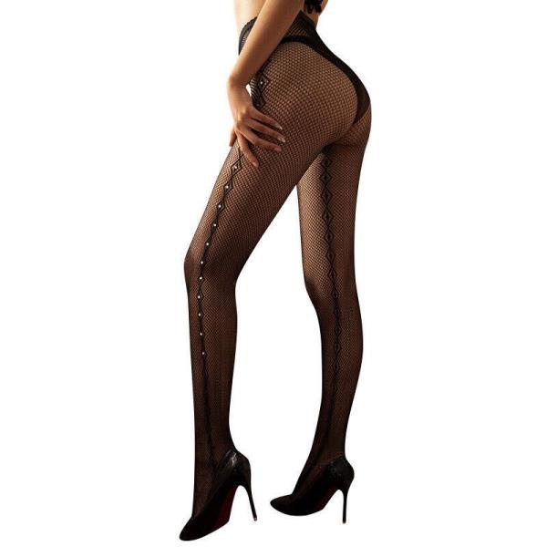 Multi Rhinestones Fishnet Net Mesh Tights Pantyhose Socks