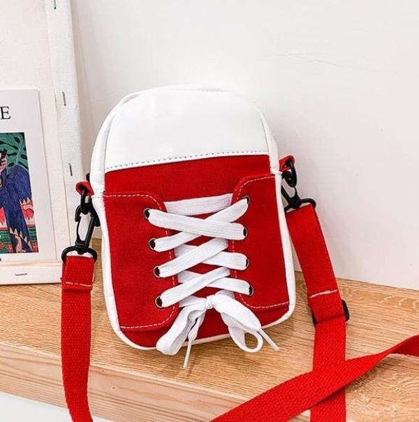 Canvas Sports Shoe Shape Phone Crossbody Bag