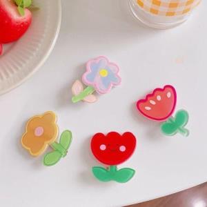 Cute Cartoon Acrylic Flower Hair Clips