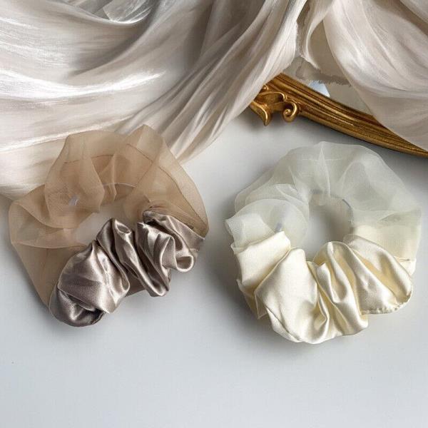 Satin Chiffon Scrunchies Hair Tie 