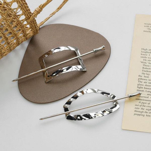 Geometric Metal Chopstick Hair Clip