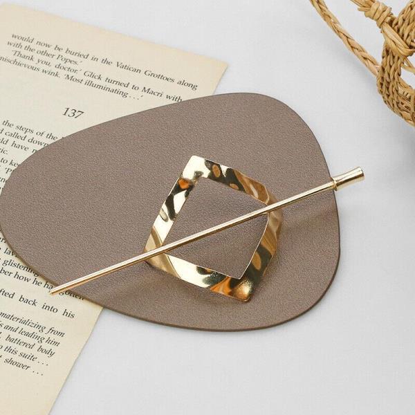 Geometric Metal Chopstick Hair Clip