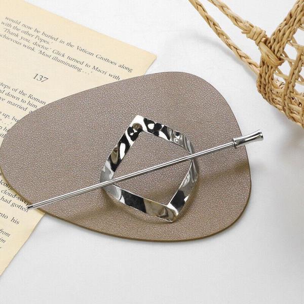 Geometric Metal Chopstick Hair Clip