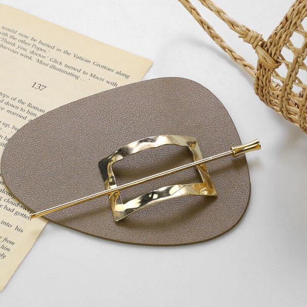 Geometric Metal Chopstick Hair Clip