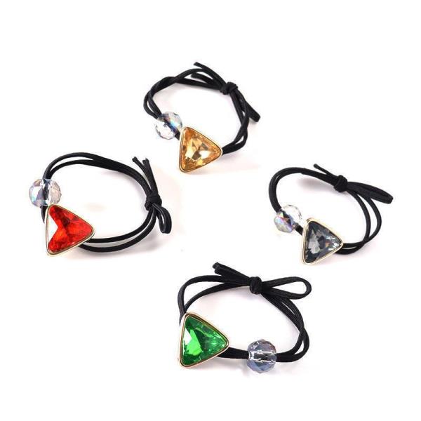 Crystal Triangle Elastic String Hair Tie