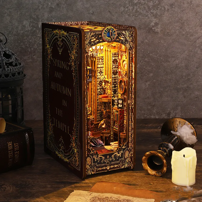 3D Wooden Soul Bookstore DIY Book Nook Miniature Dollhouse