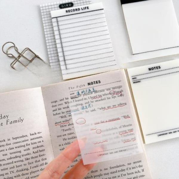 Transparent Waterproof Memo Sticky Notes