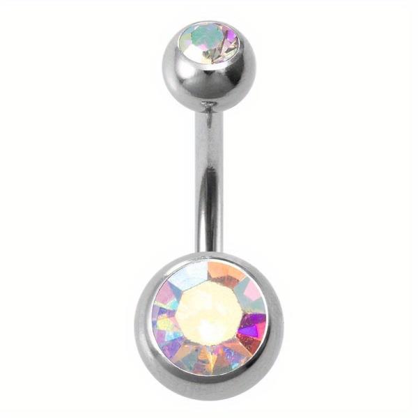 Stainless Steel Opal Belly Button Ring