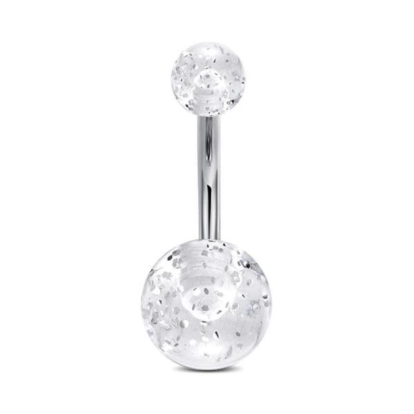 Stainless Steel Opal Belly Button Ring