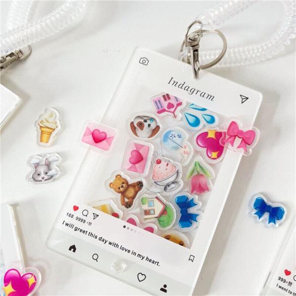 Big Transparent Emoji Card Holder Decorations