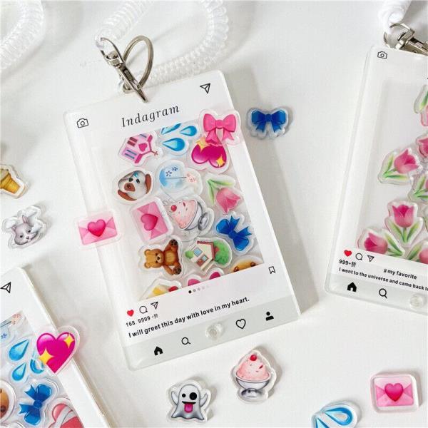 Big Transparent Emoji Card Holder Decorations