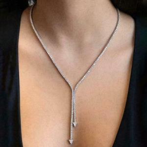 Rhinestone Heartbeat Titanium Steel Necklace