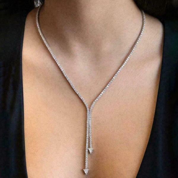 Glitter Crystal Arrow Pendant Necklace