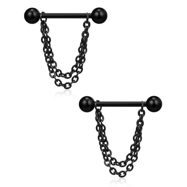 1 Pair Stainless Steel Nipple Piercing Chains