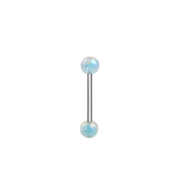 Stainless Steel Acrylic Barbell Bar Tongue Piercing Jewellery