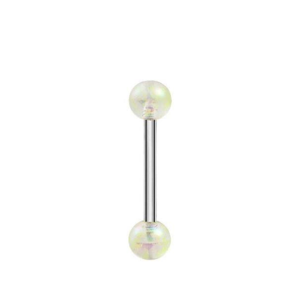 Stainless Steel Acrylic Barbell Bar Tongue Piercing Jewellery