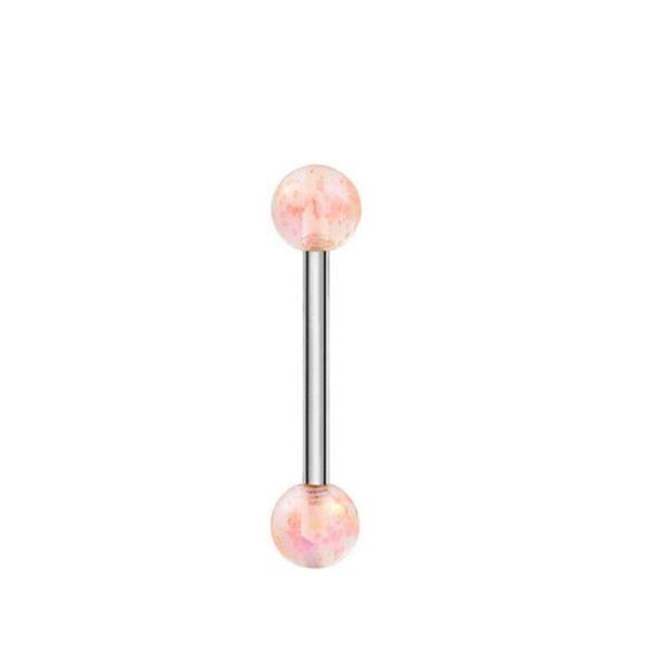 Stainless Steel Acrylic Barbell Bar Tongue Piercing Jewellery