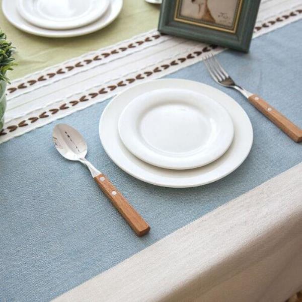 140 x 180 CM Rectangle Tassel Cotton Dining Tablecloth