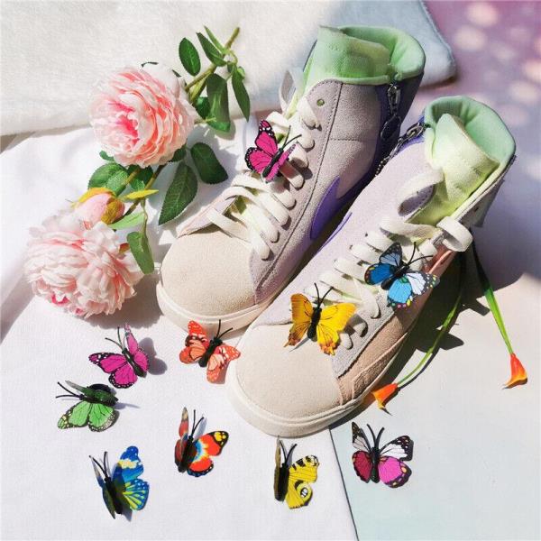 5 Pcs Butterfly PVC Shoe Charms