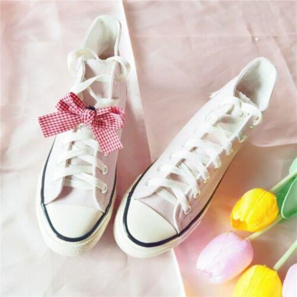 2 Pink Cartoon Sneakers Shoe Bows