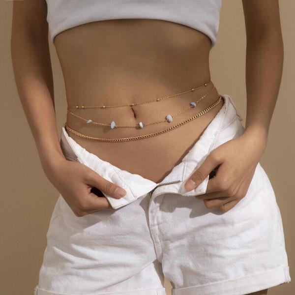 Bohemian Bikini Stone Waist Belly Chain