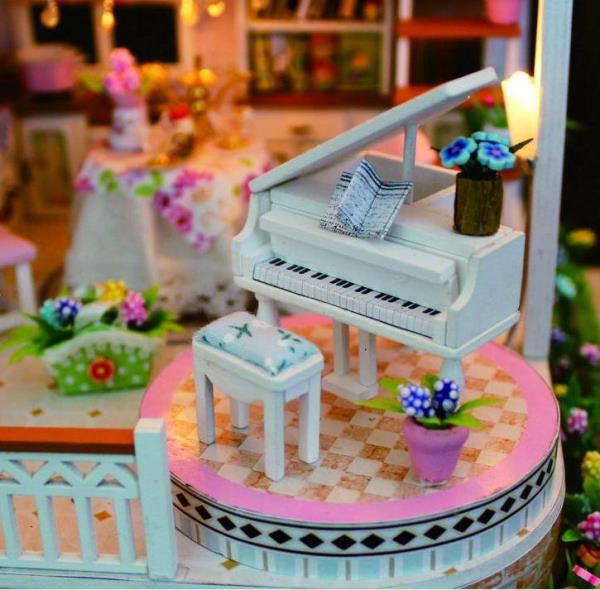 Sweet Words DIY Wooden Handmade Music Miniature Dollhouse