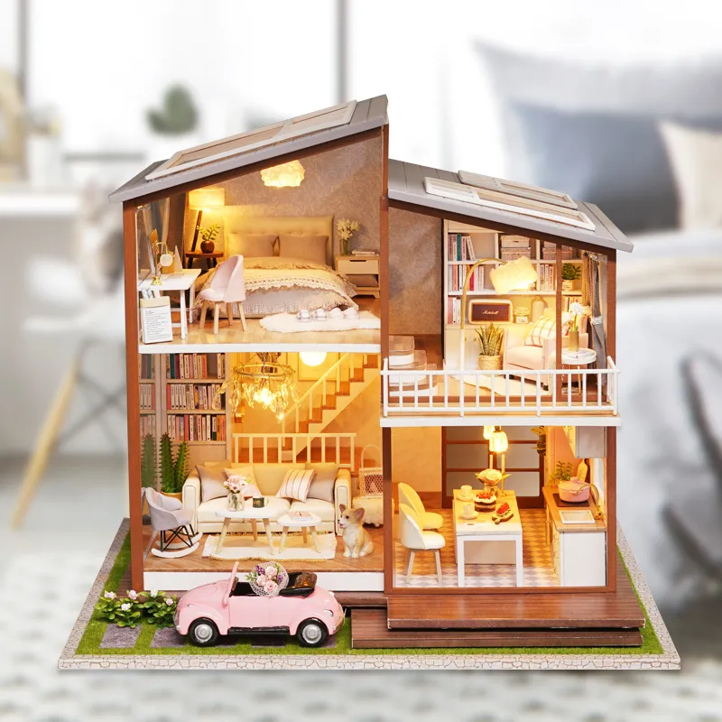 Warm House DIY Creative Handmade Miniature Dollhouse