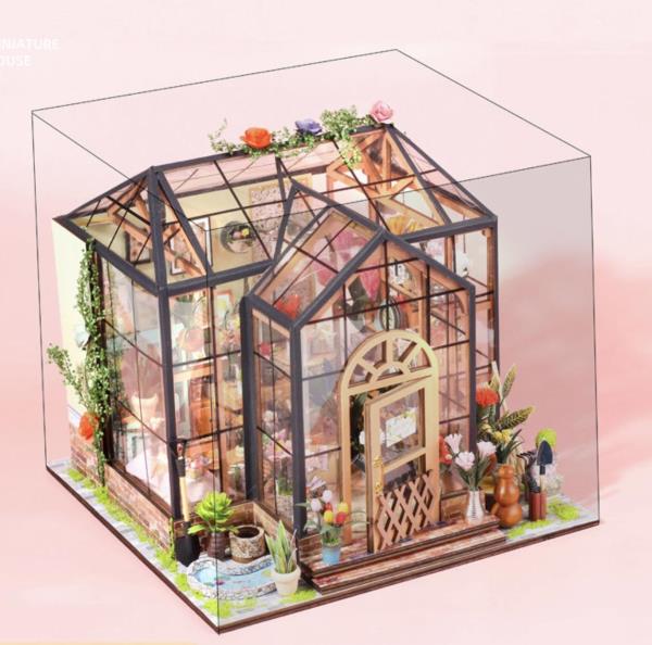 Jenny Greenhouse DIY Wooden Handmade Miniature Dollhouse