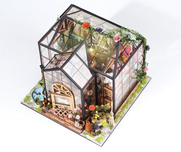 Jenny Greenhouse DIY Wooden Handmade Miniature Dollhouse