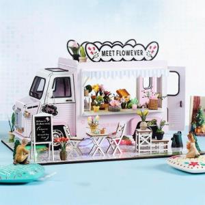  Leisure Afternoon Tea Shop DIY Music Miniature Dollhouse