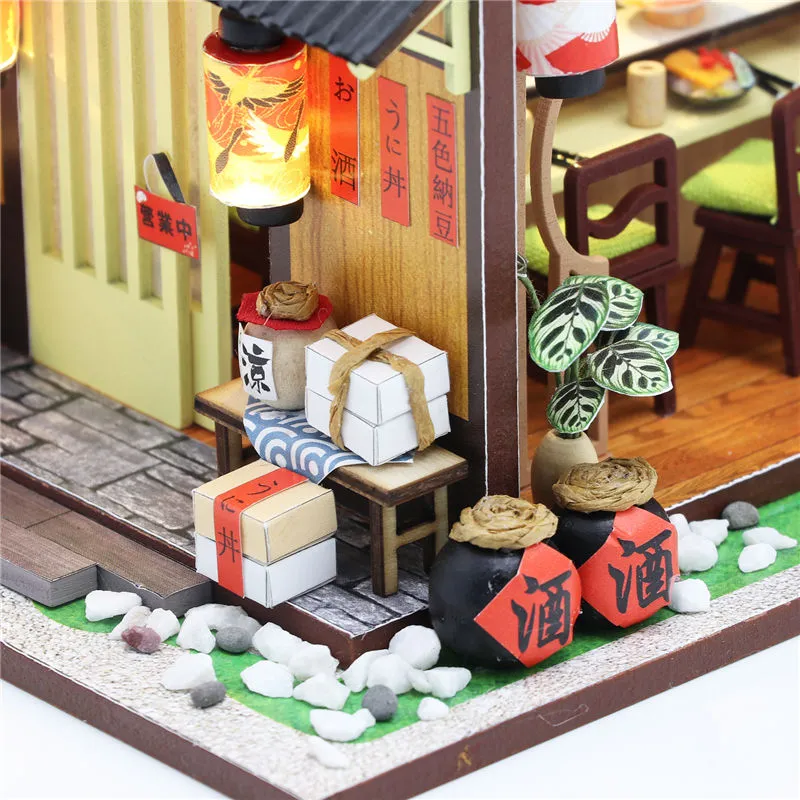 Gibbon Sushi Shop DIY Wooden Handmade Miniature Dollhouse