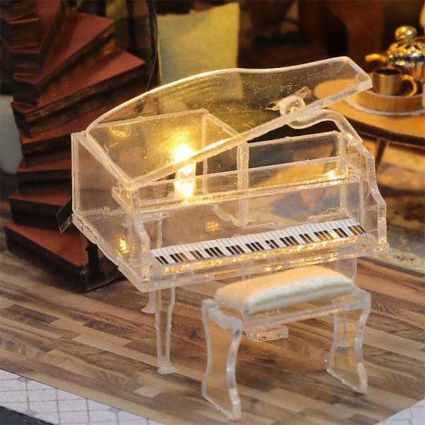 Retro Luxury Loft DIY Creative Handmade Music Miniature Dollhouse