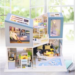 DIY Modern Contracted City Handcraft Music Miniature Dollhouse