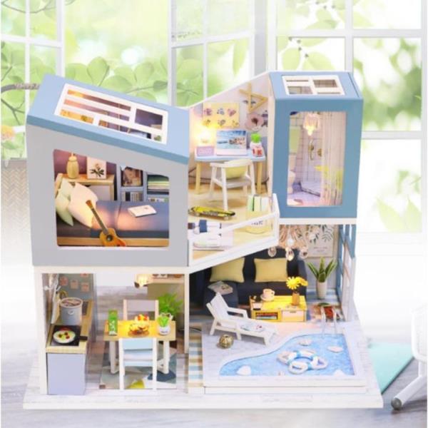 First Meet Dream House DIY Handmade Music Miniature Dollhouse