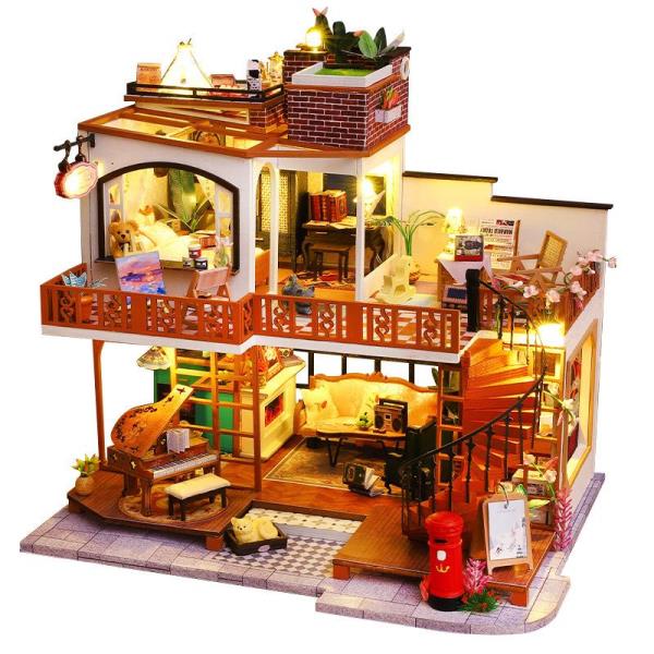 Cherish Time DIY Wooden Handmade Music Miniature Dollhouse