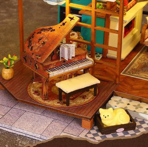 Cherish Time DIY Wooden Handmade Music Miniature Dollhouse