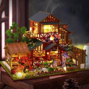 DIY Revolving Food House LED Miniature Dollhouse