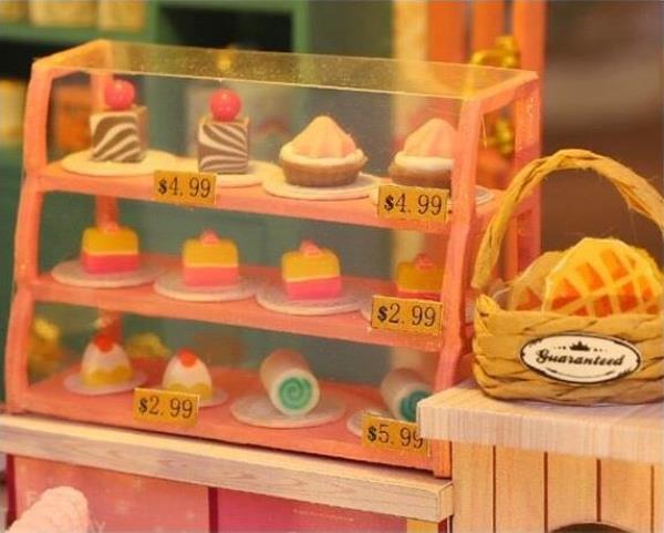  Leisure Afternoon Tea Shop DIY Music Miniature Dollhouse