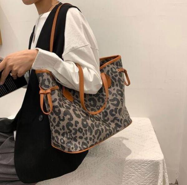 Casual Leopard Print Large Bag