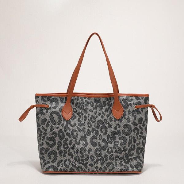 Casual Leopard Print Large Bag