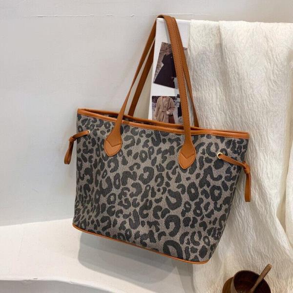 Casual Leopard Print Large Bag