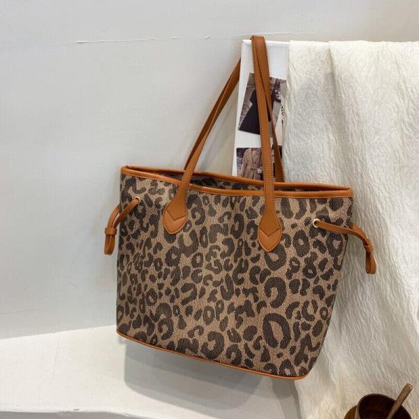 Casual Leopard Print Large Bag