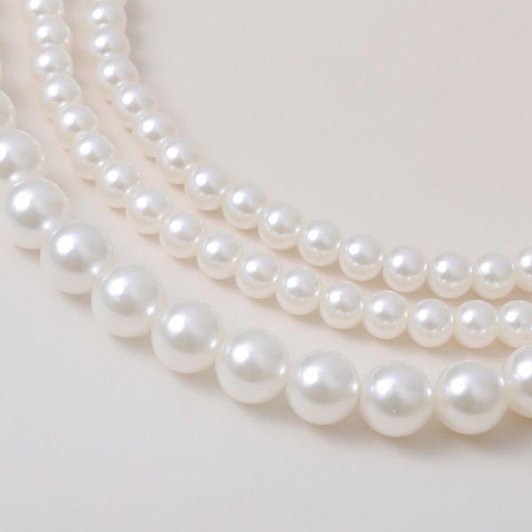 Retro Vintage Multi Layer White Faux Pearl Necklace