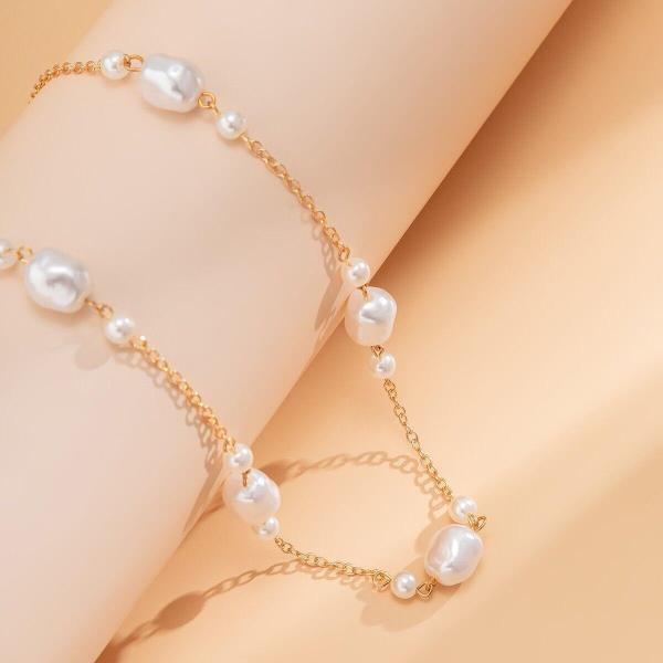 White Imitation Pearl Waist Belly Chain