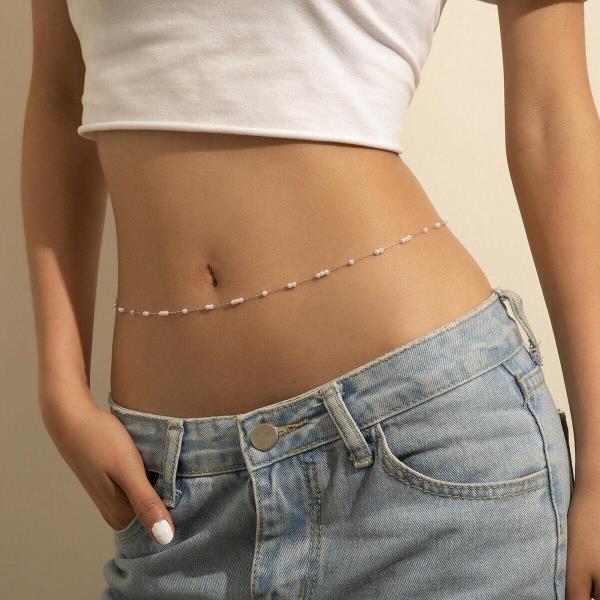 Bohemian Mini Pearl Waist Belly Body Chain