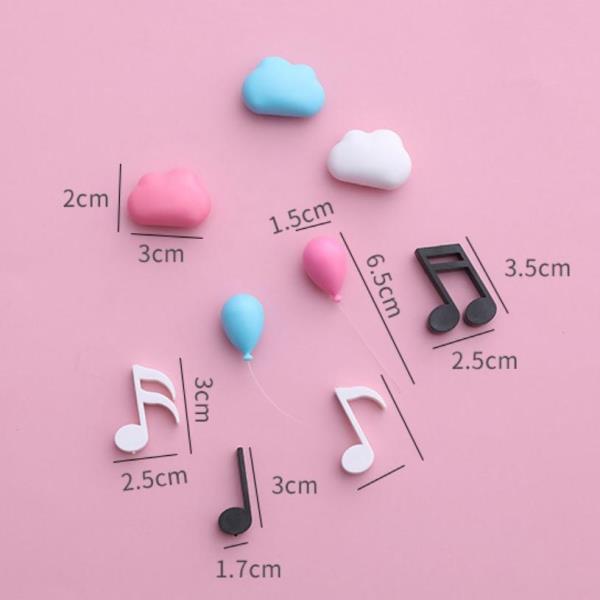 6 Melody Music Notes Fridge Magnets