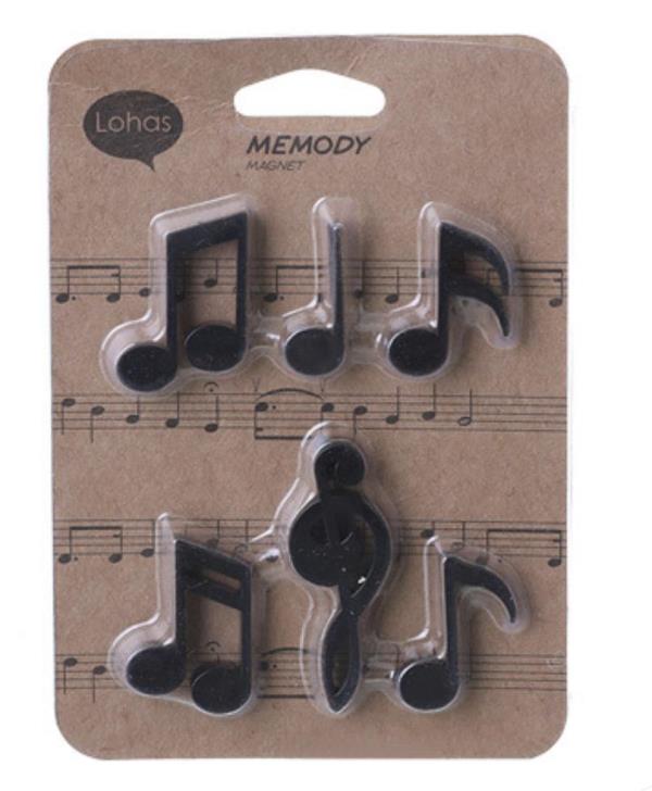 6 Melody Music Notes Fridge Magnets