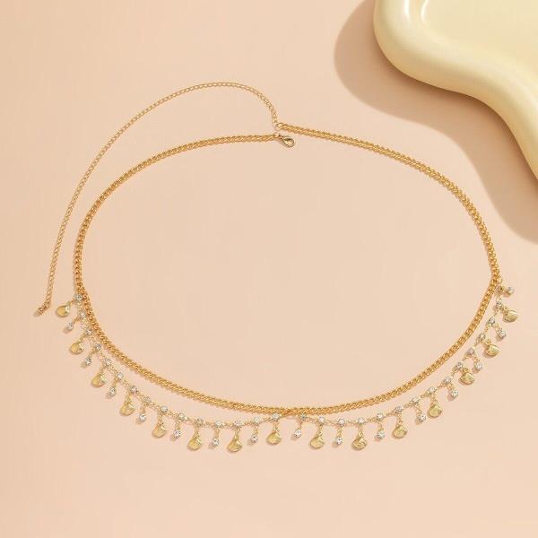 Gold Multi Layer Pendant Tassel Belly Waist Chain