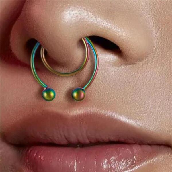 Stainless Steel U Thin Septum Fake Nose Clip