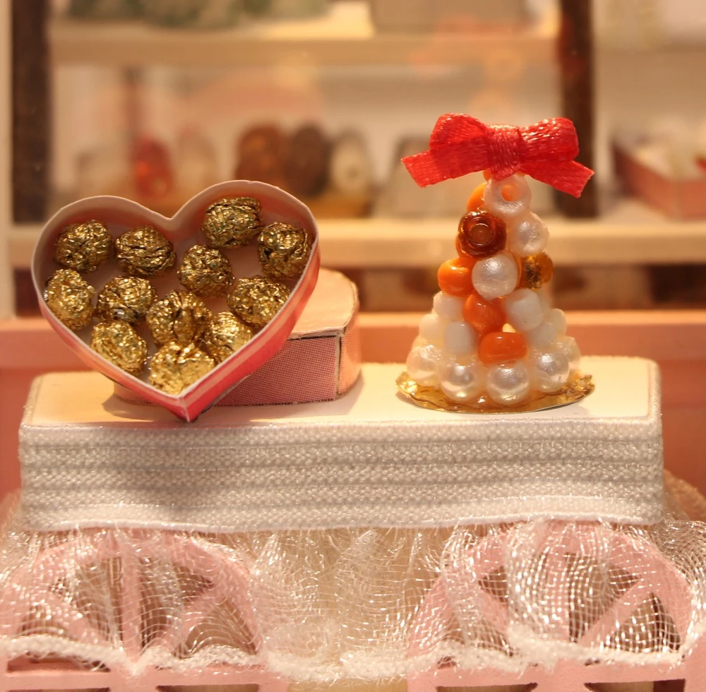 Love Chocolate DIY Creative Handmade Music Miniature Dollhouse